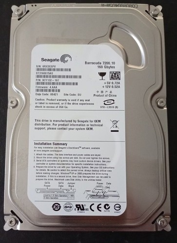Seagate barracuda st3160815as - barracuda,
