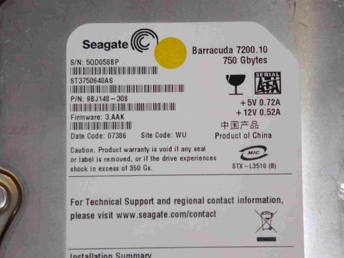750gb seagate st3750640as - seagate,