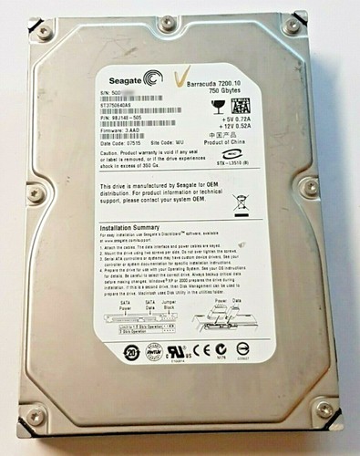 750 sata seagate barracuda - gb,