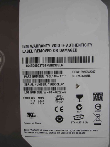 Seagate st3750640ns 3aev - seagate,