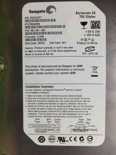 750gb seagate st3750640ns - 750gb,
